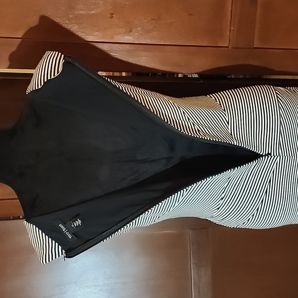 WHBM Black and White Stripe Bandage Sheath Dress Size 10 - Picture 4 of 5